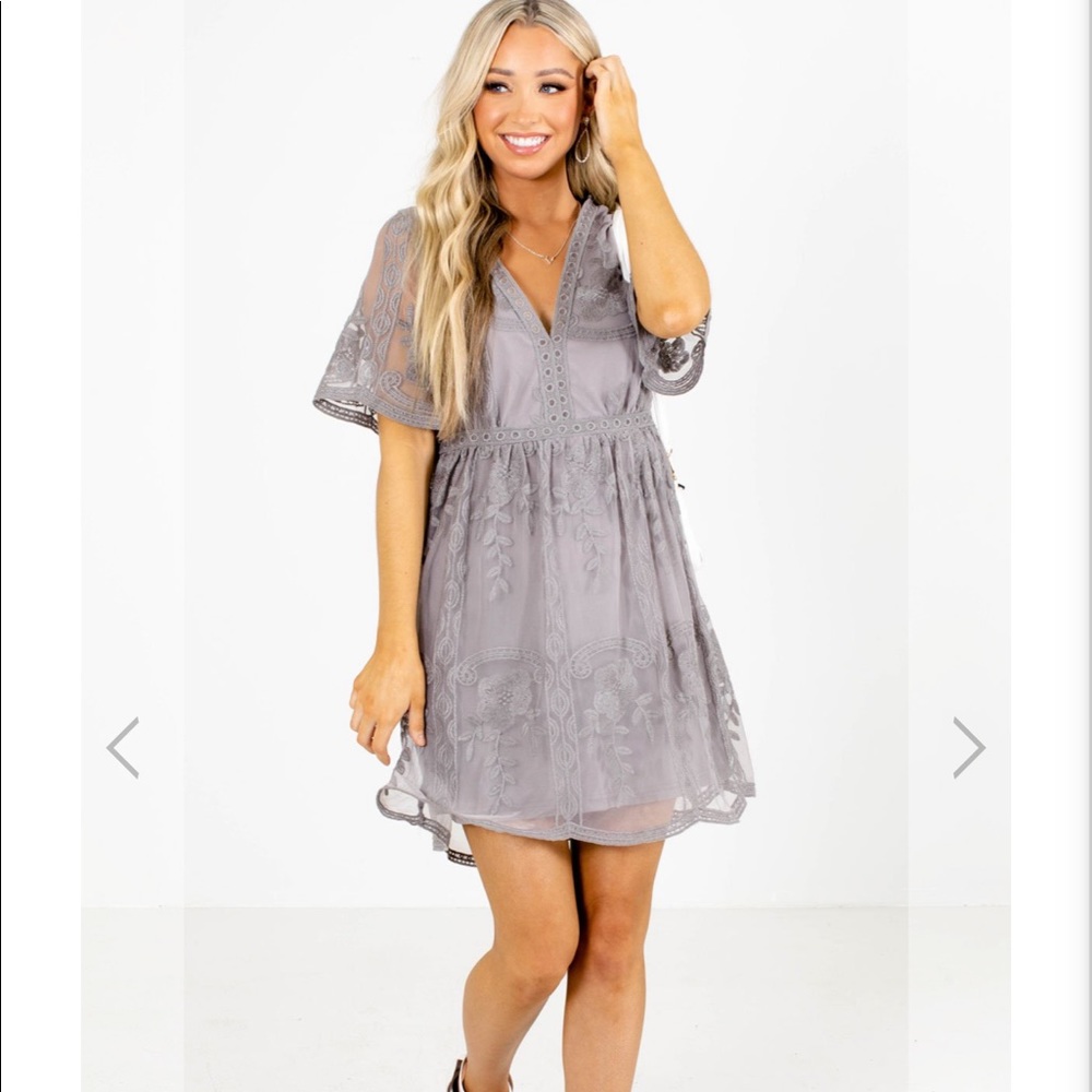 Light My Fire Gray Mini Dress